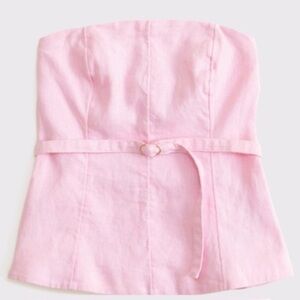 Abercrombie Premium Strapless Tailored Linen Top